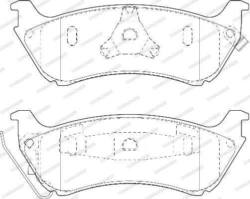 Wagner WBP23189A - Brake Pad Set, disc brake autospares.lv