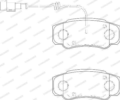 Wagner WBP23860A - Brake Pad Set, disc brake autospares.lv