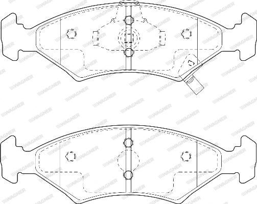 Wagner WBP23384A - Brake Pad Set, disc brake autospares.lv