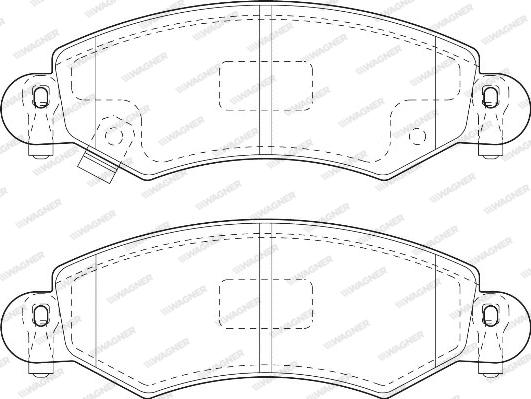 Wagner WBP23253A - Brake Pad Set, disc brake autospares.lv