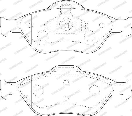 Wagner WBP23202A - Brake Pad Set, disc brake autospares.lv