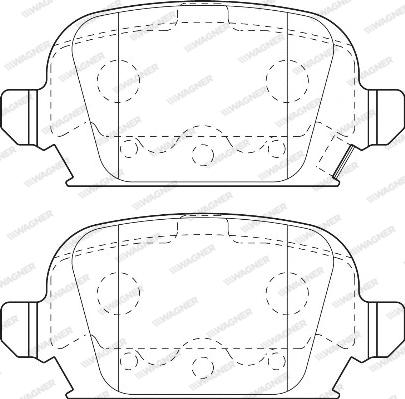 Wagner WBP23284A - Brake Pad Set, disc brake autospares.lv