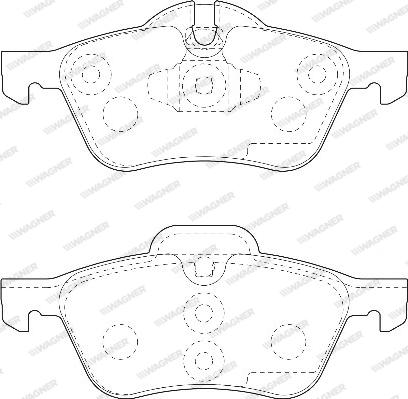 Wagner WBP23281A - Brake Pad Set, disc brake autospares.lv