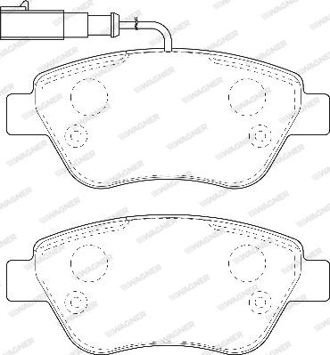 Wagner WBP23705A - Brake Pad Set, disc brake autospares.lv