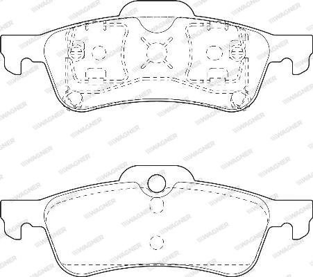 Wagner WBP23716B - Brake Pad Set, disc brake autospares.lv