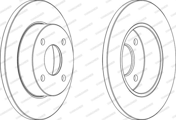 Wagner WGR0442-1 - Brake Disc autospares.lv