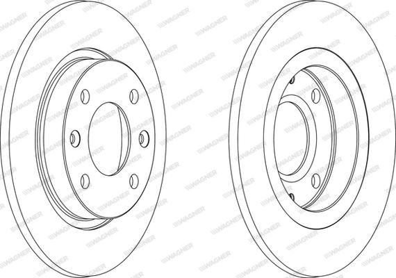 Wagner WGR0059-1 - Brake Disc autospares.lv