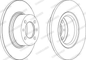 Wagner WGR0035-1 - Brake Disc autospares.lv