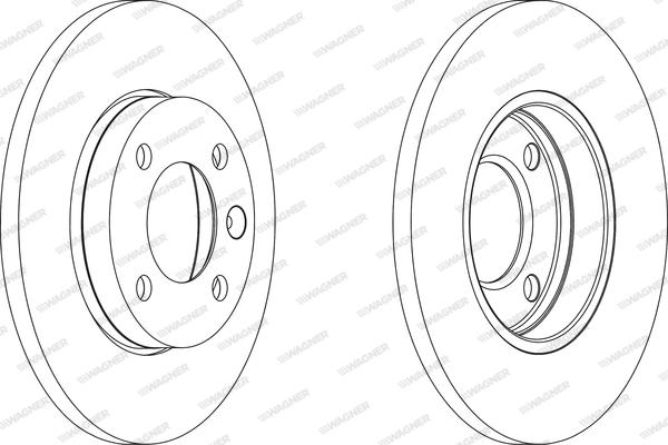 Wagner WGR0103-1 - Brake Disc autospares.lv