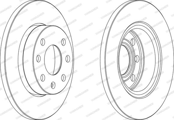 Wagner WGR0116-1 - Brake Disc autospares.lv