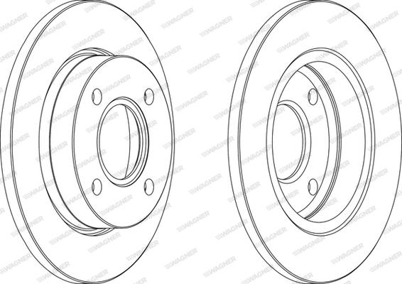 Wagner WGR0845-1 - Brake Disc autospares.lv