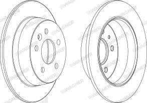 Wagner WGR0861-1 - Brake Disc autospares.lv