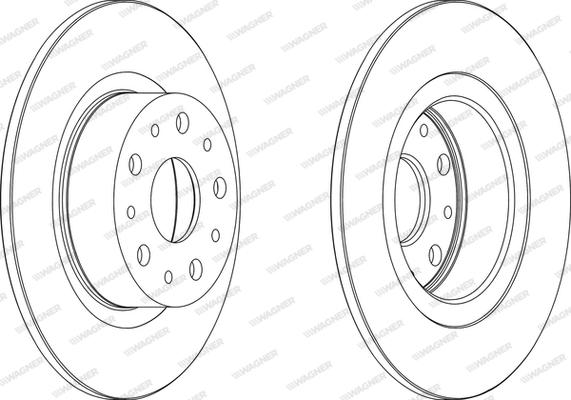 Wagner WGR0805-1 - Brake Disc autospares.lv