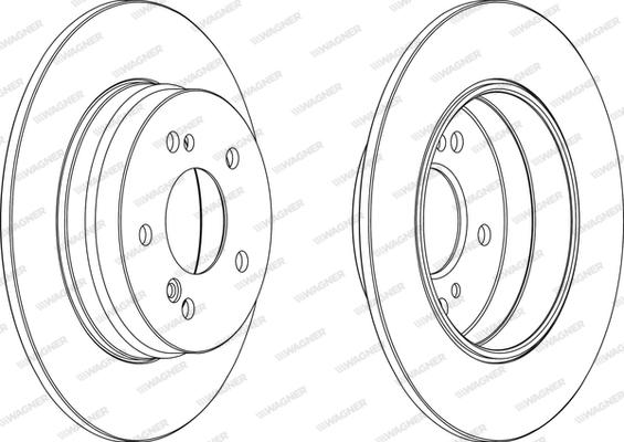 Wagner WGR0819-1 - Brake Disc autospares.lv