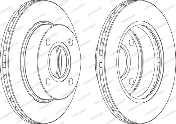 Wagner WGR0887-1 - Brake Disc autospares.lv