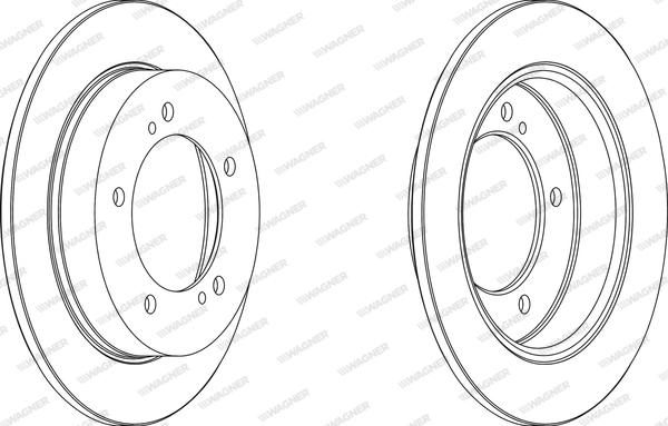 Wagner WGR0351-1 - Brake Disc autospares.lv