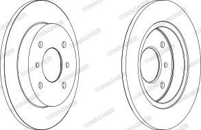 Wagner WGR0267-1 - Brake Disc autospares.lv