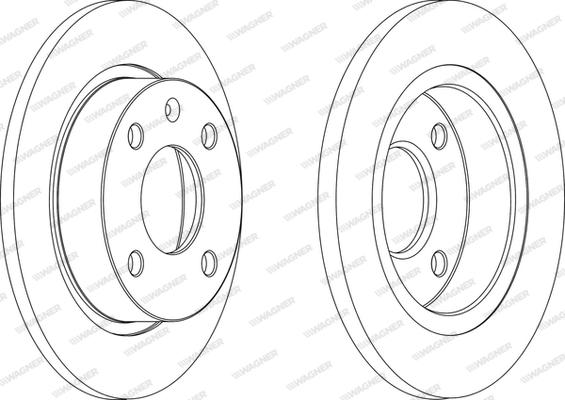 Wagner WGR0208-1 - Brake Disc autospares.lv