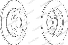 Wagner WGR1558-1 - Brake Disc autospares.lv