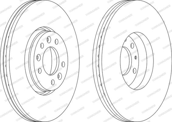 Wagner WGR1615-1 - Brake Disc autospares.lv