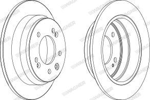 Wagner WGR1618-1 - Brake Disc autospares.lv