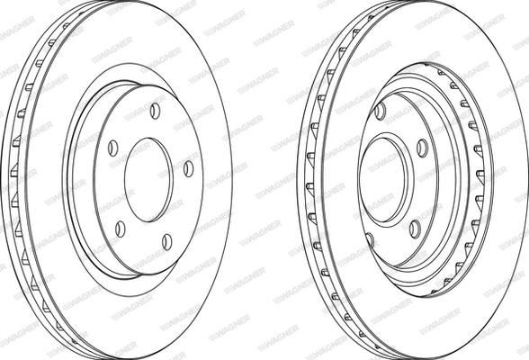 Wagner WGR1624-1 - Brake Disc autospares.lv