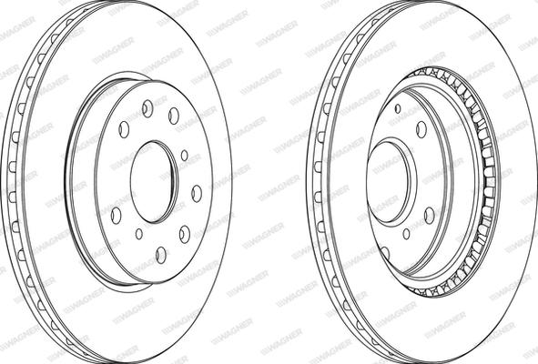 Wagner WGR1620-1 - Brake Disc autospares.lv