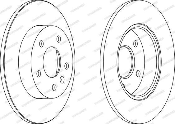 Wagner WGR1044-1 - Brake Disc autospares.lv