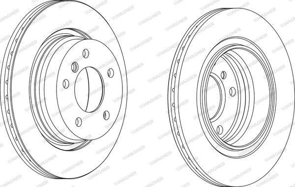 Wagner WGR1073-1 - Brake Disc autospares.lv