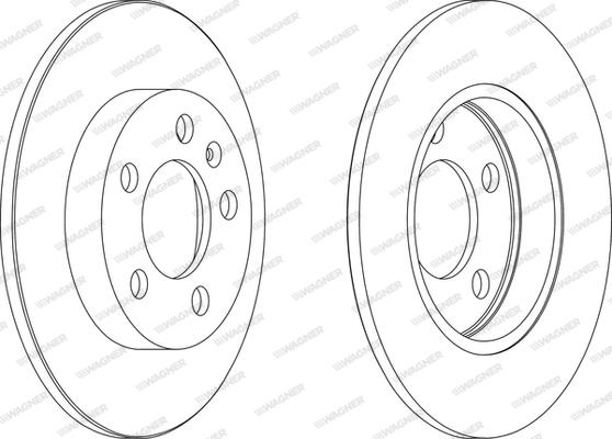 Wagner WGR1155-1 - Brake Disc autospares.lv