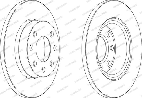 Wagner WGR1129-1 - Brake Disc autospares.lv