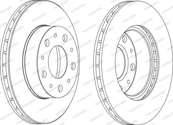 Wagner WGR1171-1 - Brake Disc autospares.lv