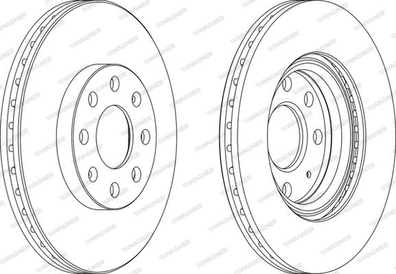 Wagner WGR1304-1 - Brake Disc autospares.lv