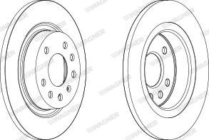 Wagner WGR1288-1 - Brake Disc autospares.lv