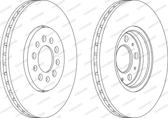 Wagner WGR1221-1 - Brake Disc autospares.lv