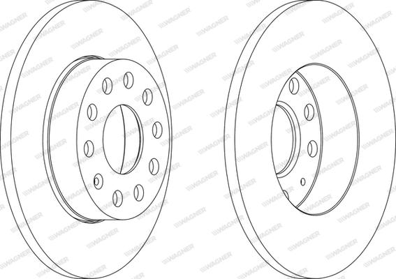 Wagner WGR1276-1 - Brake Disc autospares.lv