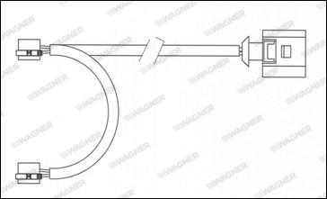 Wagner WWI340 - Warning Contact, brake pad wear autospares.lv