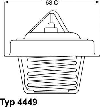 WAHLER 4449.84D - Coolant thermostat / housing autospares.lv