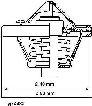 WAHLER 4483.82D - Coolant thermostat / housing autospares.lv