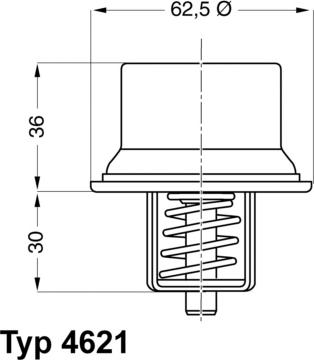WAHLER 4621.80D - Coolant thermostat / housing autospares.lv