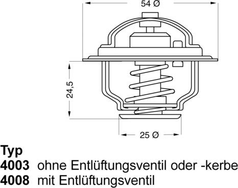 WAHLER 4008.74D - Coolant thermostat / housing autospares.lv