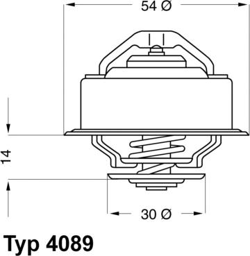 WAHLER 4089.82D - Coolant thermostat / housing autospares.lv