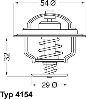 WAHLER 4154.82D - Coolant thermostat / housing autospares.lv