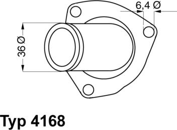 WAHLER 4168.92D - Coolant thermostat / housing autospares.lv