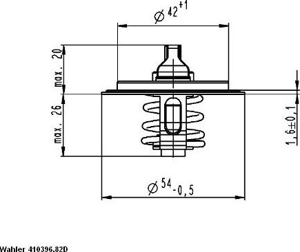 WAHLER 410396.82D - Coolant thermostat / housing autospares.lv