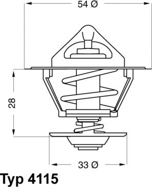 WAHLER 4115.92D - Coolant thermostat / housing autospares.lv