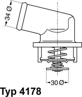 WAHLER 4178.92D - Coolant thermostat / housing autospares.lv