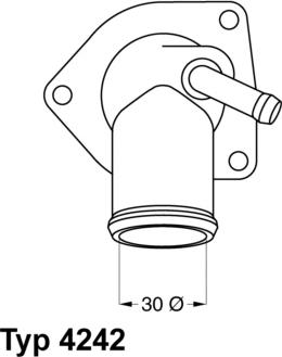 WAHLER 4242.92D - Coolant thermostat / housing autospares.lv