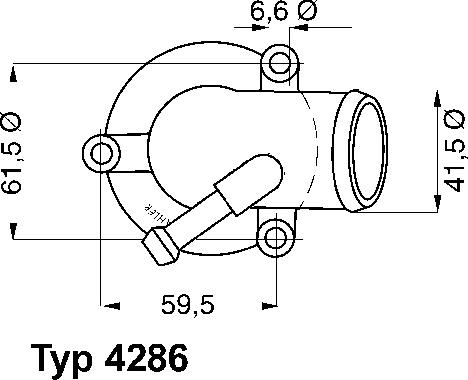 WAHLER 428687D - Coolant thermostat / housing autospares.lv