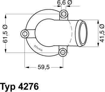 WAHLER 4276.87D - Coolant thermostat / housing autospares.lv